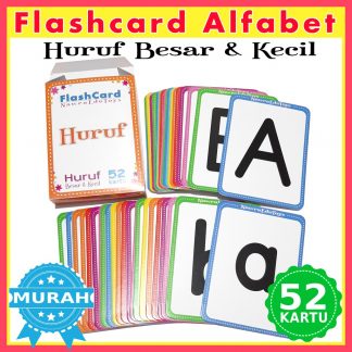 Flashcard Huruf Abjad Alfabet Alphabet Besar Kecil